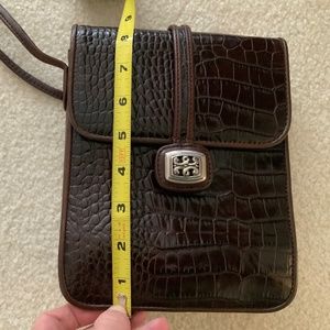 Brighton Leather Croc Bucket Bag